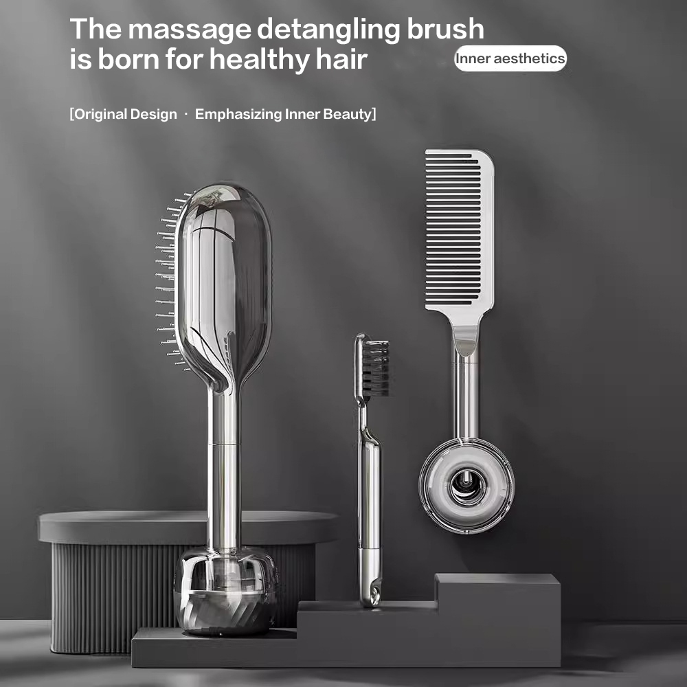 หวีเบาะลมเข็มเหล็กระดับไฮเอนด์สําหรับเส้นขนสูงปุยและพิเศษสําหรับผู้หญิง,สําหรับจัดแต่งทรงผมผมยาวและนวดถุงลมนิรภัยหวีเบาะ