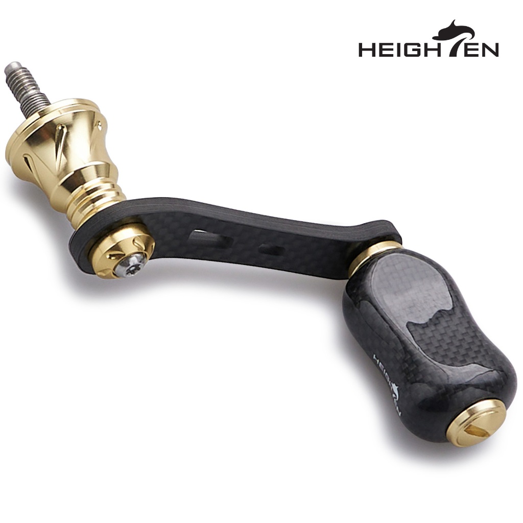HEIGHTEN 42 มม.คาร์บอน Reel Handle คาร์บอนลูกบิดสําหรับ Shimano Stradic Stella Daiwa Exist Exceler Spinning Reel