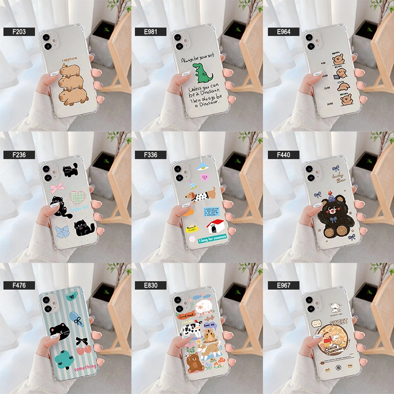 สี่มุมหนาการ์ตูนสัตว์เคสโทรศัพท์ HTC U24 U23 Desire 22 21 U20 U12+19+U11 life Pro เคสป้องกัน