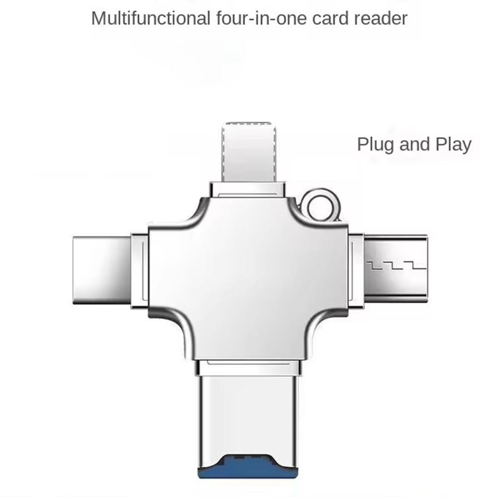 4 in 1 Type-C USB Micro USB Otg Card Reader อะแดปเตอร์ Micro SD TF USB แฟลชไดรฟ์ USB Stick Memory Stick USB แฟลชสําหรับแล็ปท็อป Macbook โทรศัพท์มือถือแท็บเล็ตกล้อง