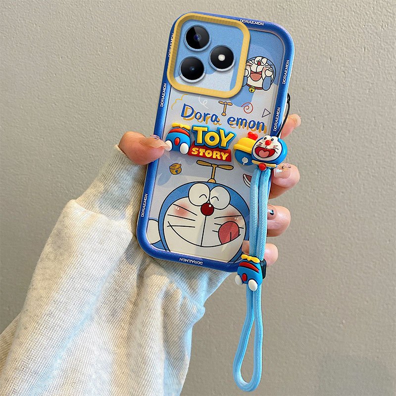 Anti-drop ซิลิโคนนุ่มการ์ตูนสามมิติตุ๊กตาสายคล้องมือเคสโทรศัพท์เหมาะสําหรับ OPPO A3x 5G/A3x 4G/CPH2681