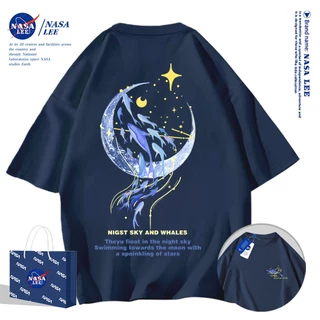 ✨สินค้าพร้อมส่ง✨เสื้อยืดคอกลมลายร่วมกับ NASA ใส่ได้ทั้งชายและหญิง ผลิตจากผ้าคอตตอน 100% เหมาะสำหรับเยาวชน