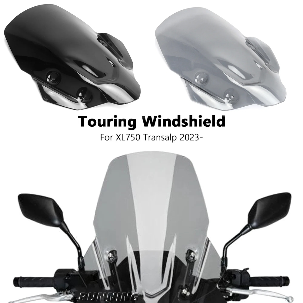 รถจักรยานยนต์กระจกกระจกด้านหน้าอะคริลิค Wind Shield หน้าจอ Deflectors สําหรับ Honda XL750 Transalp XL 750 Transalp 2023 2024