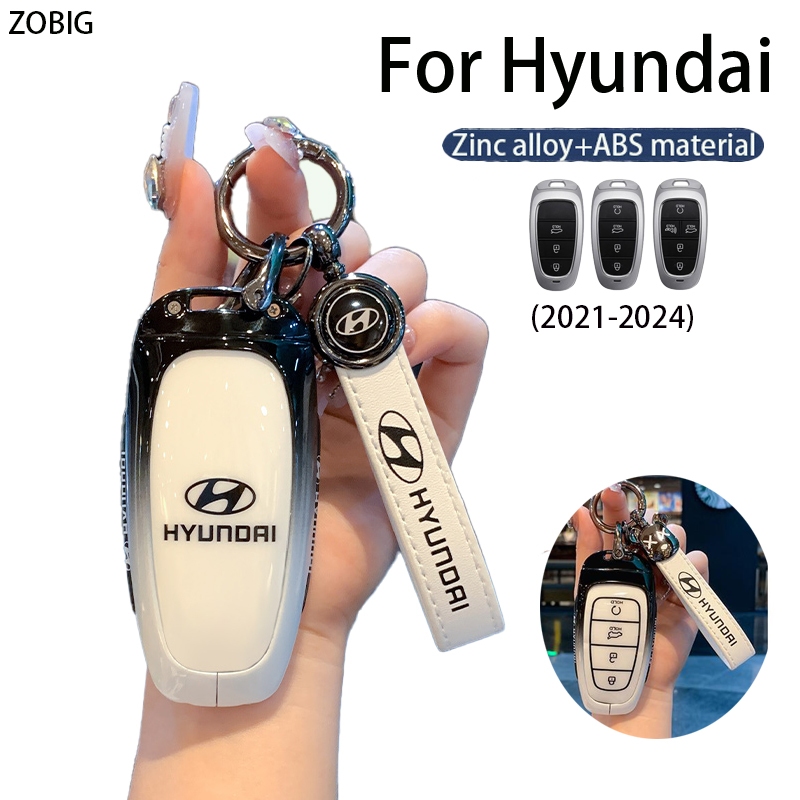 Zobig ใหม่Gradient key Fob สําหรับ Hyundai กุญแจรถพวงกุญแจสําหรับ Hyundai 2019-2023 Santa Fe Tucson 