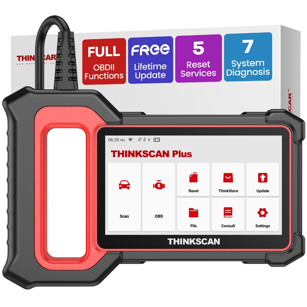 Thinkcar Thinkscan Plus S7 OBD2 Scanner Professional Car Scanner Support 7 System ABS SRS TCM With 5 Reset Serivce Automotive Diagnostics Tool Lifetime Free Update