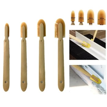 Caulk Caulking ซิลิโคน Sealant Finishing เครื่องมือ 4 ชิ้นขยายความยาวยางไม้พาย Caulking เครื่องมือ Spreader Applicator