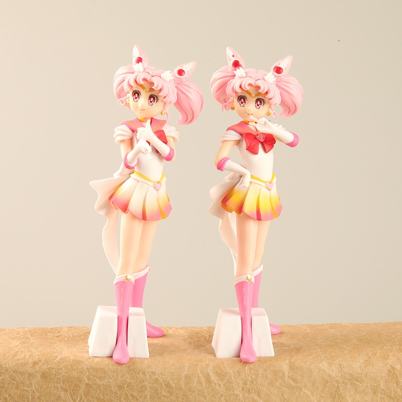 1 ชิ้น 17.5 ซม.อะนิเมะ Sailor Moon Action Figure Chibiusa Tsukino Usagi ลูกสาว Chibi Usa รุ่น Q PVC ตัวเลขเดสก์ท็อปตกแต่งตุ๊กตาของเล่น
