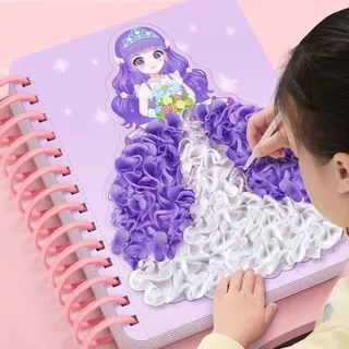 💥 จัดส่งจาก💥ประเทศไทยมัลติฟังก์ชั่น DIY เด็กแต่งตัววัสดุสาวแต่งตัวของเล่นเพื่อการศึกษาของขวัญสติกเกอร์หนังสือ