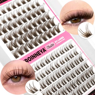 Brown lashes Clusters DIY ธรรมชาติ Wispy ขนตาคลัสเตอร์ผสมรูป…