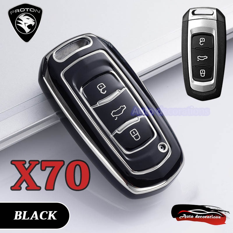 Proton X70 ฝาครอบกุญแจรถ proton X70 เคสกุญแจรถ sliver proton พวงกุญแจ