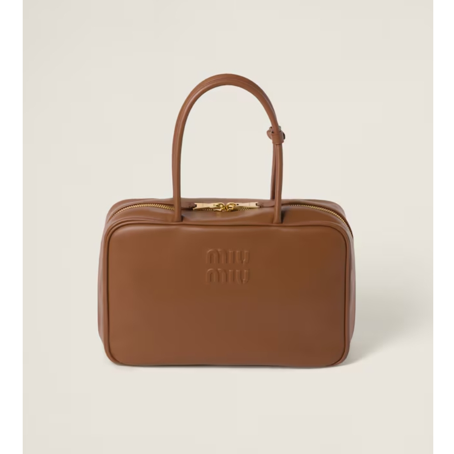 M*iu 2024 กระเป๋าสะพายขนาด MIDDLE ใหม่หนัง -34*23*10CM