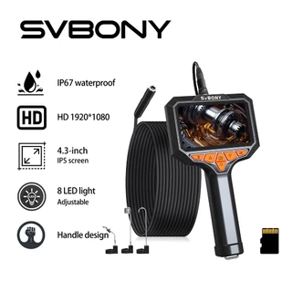 Svbony SM501 4.3 "IPS กล้องตรวจสอบกล้อง 1920P HD 8 ไฟ LED IP67 5M สาย 32GB TF Card