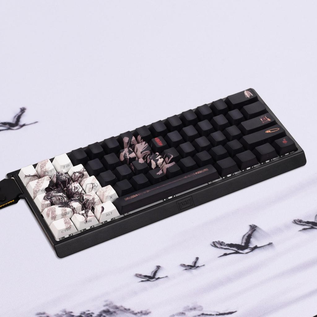 Voier 134 คีย์ตํานานสีดํา Monkey King Gaming Keycaps Dye Sub Key Caps สําหรับคีย์บอร์ดแบบกลไก