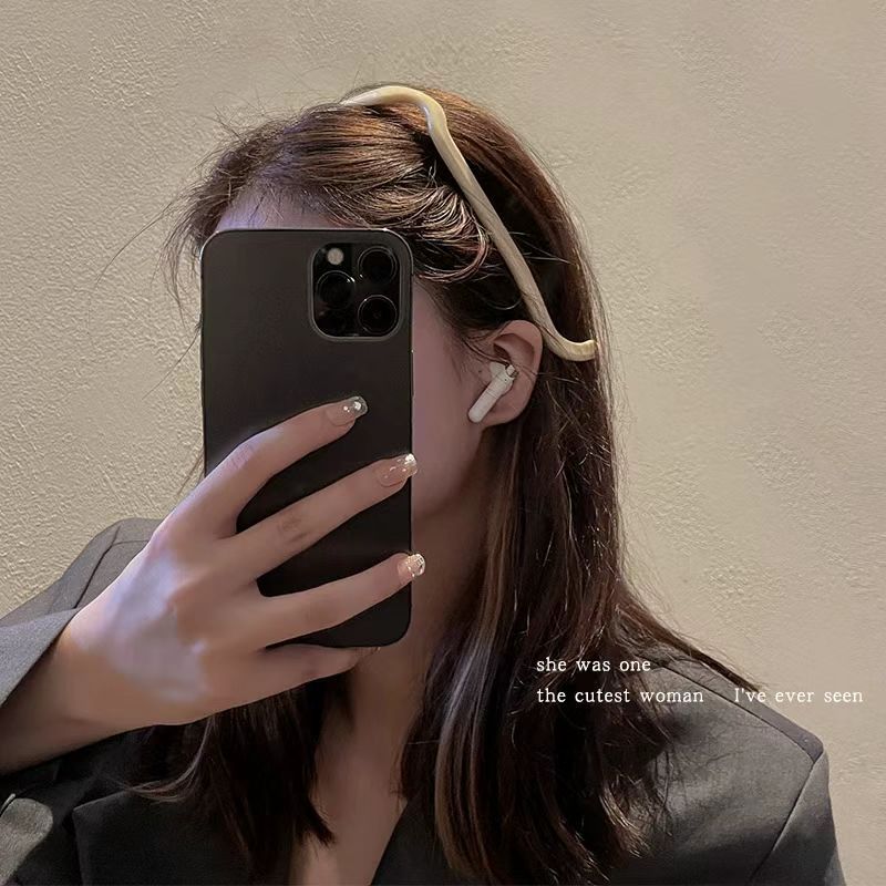 เกาหลีใหม่กรอบสี่เหลี่ยมที่คาดผมพลาสติกพร็อพเดียวเครื่องประดับผมสําหรับผู้หญิง - รูปที่ 3