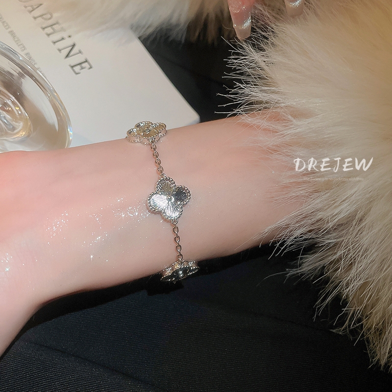 DREJEW y2k สร้อยข้อมือดอกไม้ดีไซน์อินเทรนด์เกาหลีสร้อยข้อมือแฟชั่นประณีตเฉพาะสร้อยข้อมือหรูหราระดับไฮเอนด์