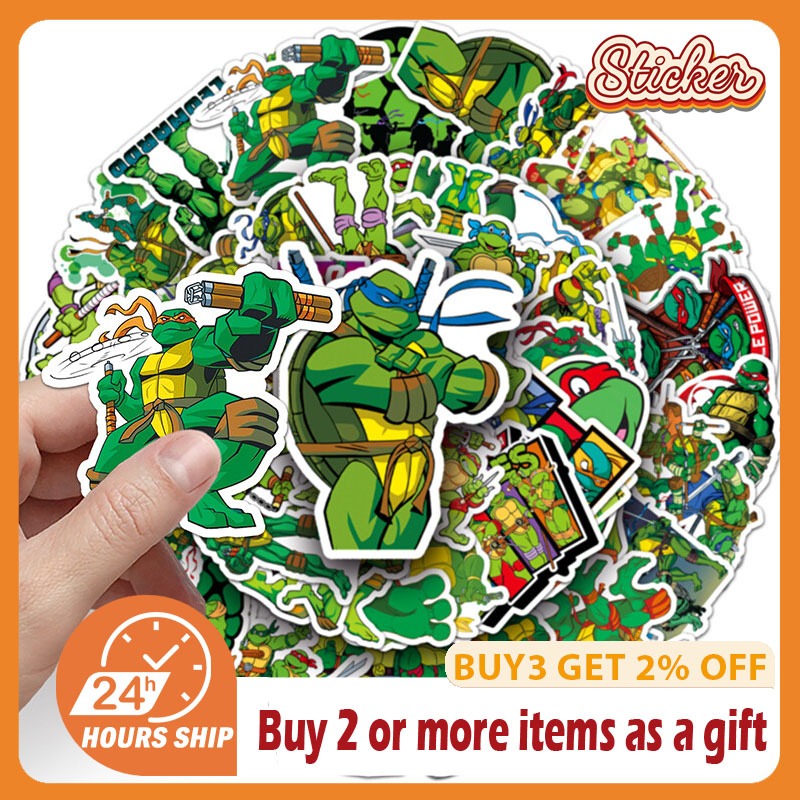 50pcs เต่านินจาวัยรุ่นสติกเกอร์ Disney Animated Graffiti DIY แล็ปท็อปกีตาร์ Decal ของเล่นเด็ก