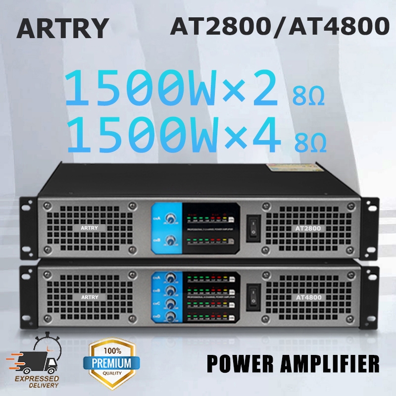 ARTRY AT2800 / AT48000 เครื่องขยายเสียงมืออาชีพเครื่องขยายเสียงดิจิตอลการประชุมขนาดใหญ่สี่ / สองช่องเวทีที่บ้านเครื่องขยายเสียงโพสต์กำลังสูง