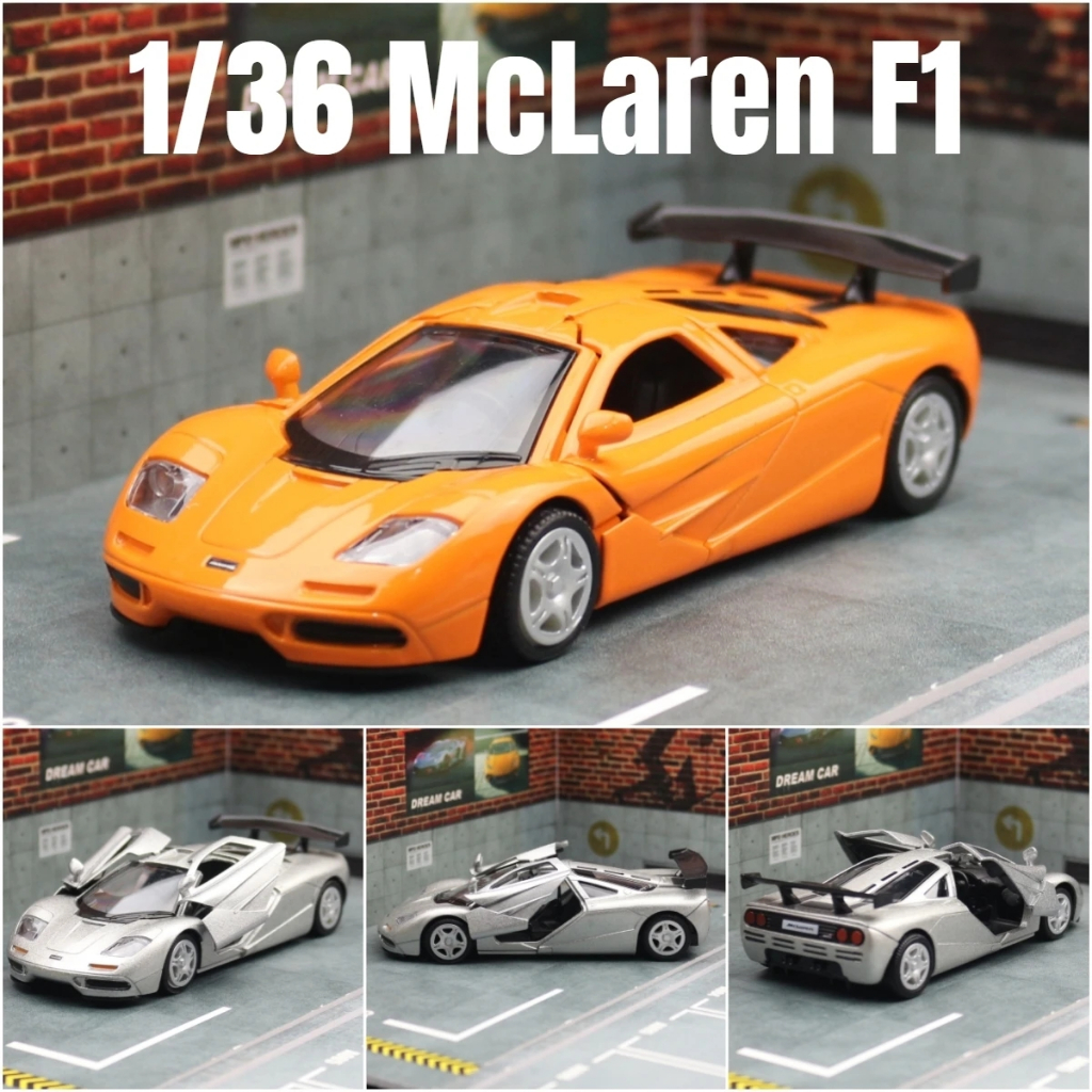 Rmz CITY 1:36 McLaren F1 1933 จําลอง Die Cast รถรุ่น Diecast โลหะผสมโลหะ Miniature ดึงกลับคอลเลกชันของขวัญสําหรับชายเด็ก