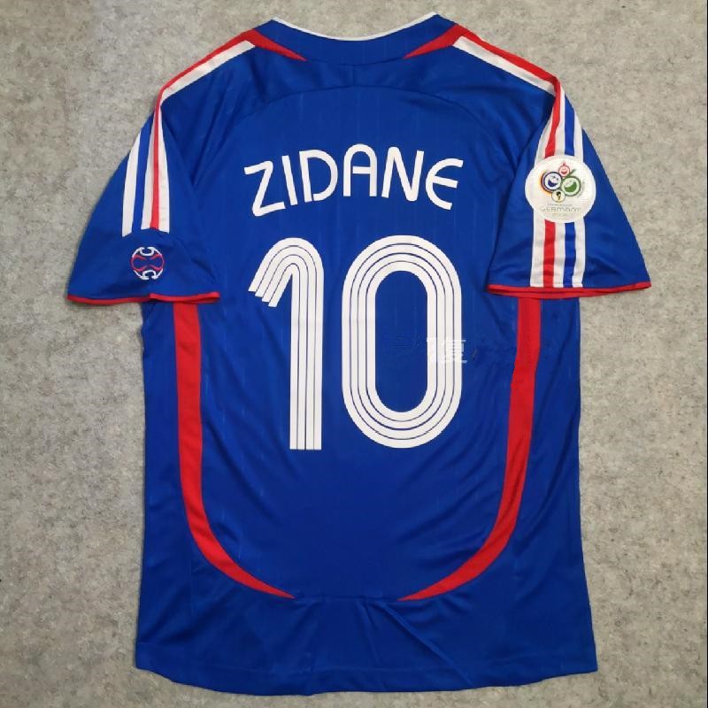 2006 jersey france france home away Men zidane henry เสื้อฟุตบอลคลาสสิก 06 ถ้วย