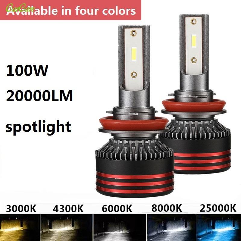 ไฟหน้ารถ LED/3000K/4300K/6000K/8000K สำหรับ H7 H4สว่างเป็นพิเศษ H1/ H11 carcare