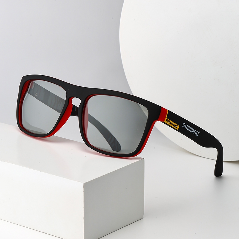Shimano แว่นตาตกปลา UV400 Photochromic Polarized ขี่จักรยานแว่นตากันแดดกีฬาผู้ชายแว่นตาจักรยานผู้หญิงวิ่ง Shades