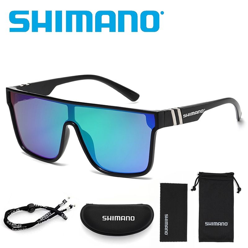 SHIMANO ชิมาโน่ แว่นกันแดดโพลาไรซ์ผู้ชายผู้หญิงแว่นตาตกปลาแว่นตาอาทิตย์ตั้งแคมป์เดินป่าขับรถแว่นตากีฬาอาทิตย์แว่นตา ยูวี400ฟรีกล่อง