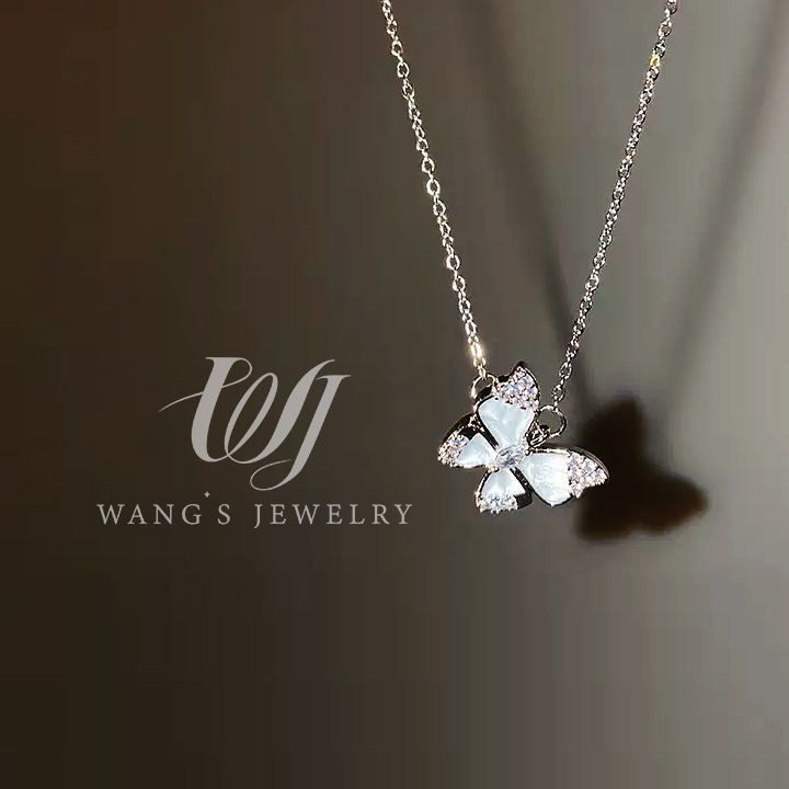 Wj 2023ใหม่ระเบิดผีเสื้อแสงหรูหราสร้อยคอโซ่กระดูกไหปลาร้าหญิงออกแบบสูง ซอก คอโซ่อุปกรณ์เสริมโซ่เสื้อกันหนาว