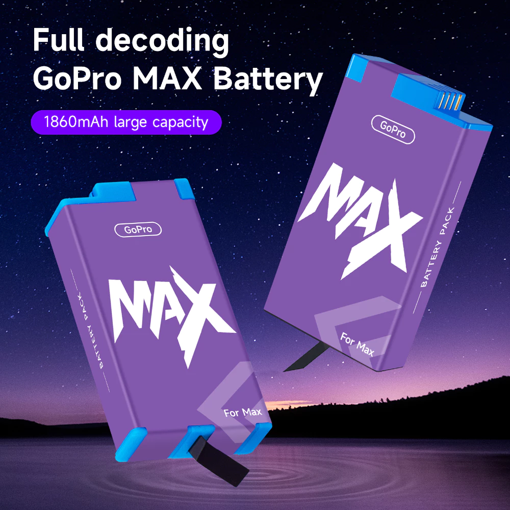 Palo แบตเตอรี่กล้อง 1860mAh แบตเตอรี่ GoPro Max