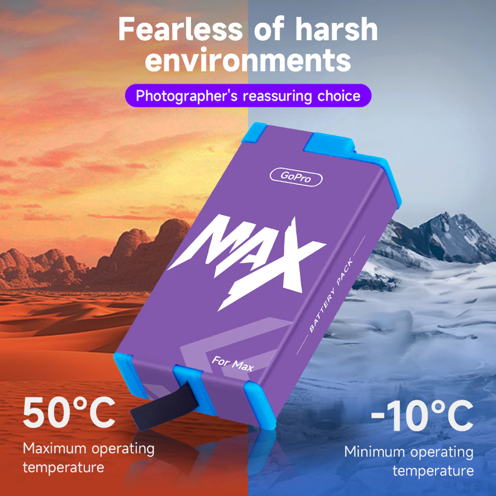Palo แบตเตอรี่กล้อง 1860mAh แบตเตอรี่ GoPro Max thumbnail 8