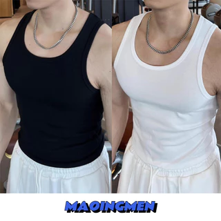 [MAOINGMEN] 2 แถบบรรจุ เสื้อกล้าม แขนกุด เสื้อกั๊กสำหรับผู้ชายฤดูร้อน การออกกำลังกาย เสื้อแขนกุด