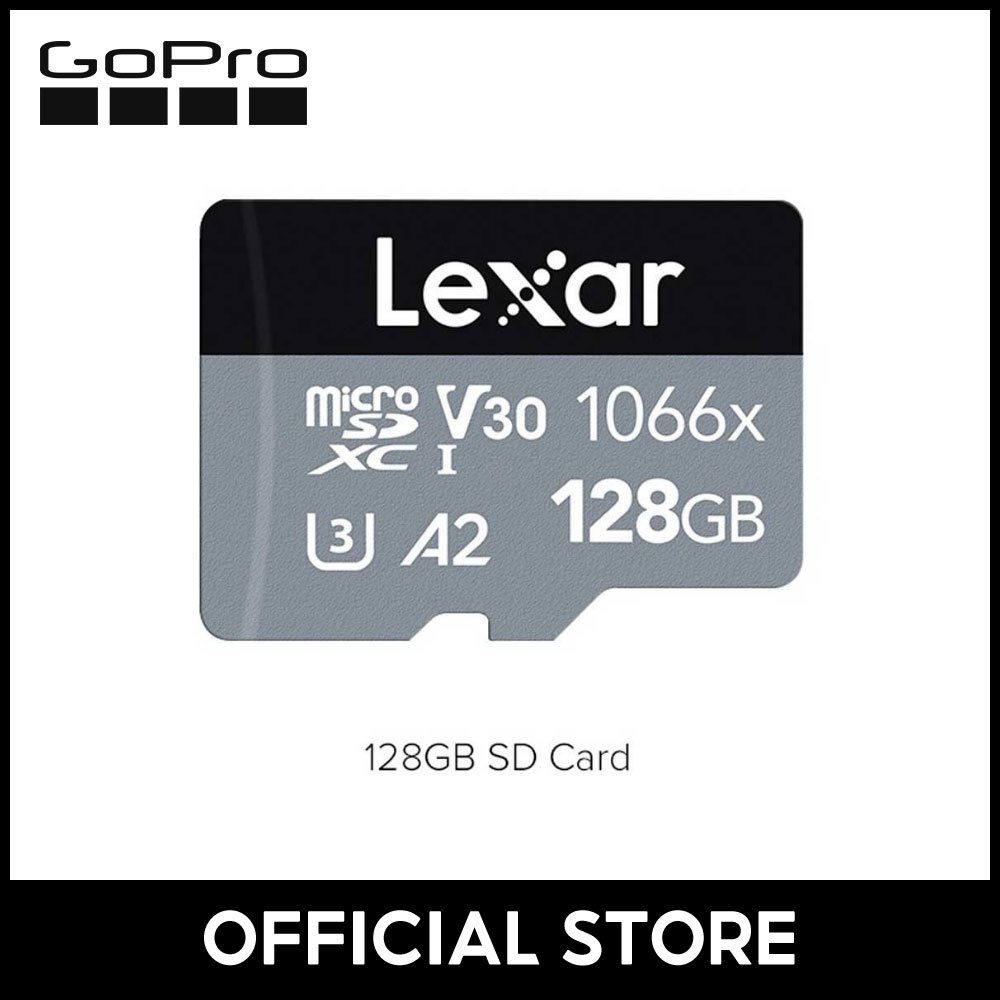 Lexar การ์ดไมโคร 128GB (สําหรับ Hero13/12/11/10 /9 สีดํา) 1066x SDXC V30 UHS-I A2 U3 MicroSDXC 160
