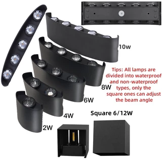 โคมไฟติดผนัง LED กันน้ํา สไตล์นอร์ดิก โมเดิร์น โคมไฟผนัง สําหรับตกแต่งบ้าน สวน ทางเดิน กลางแจ้ง