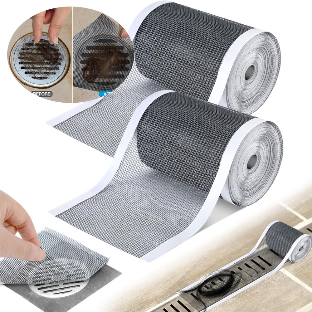 พร้อมส่ง สติกเกอร์ตาข่ายกรองท่อระบายน้ํา มีกาวในตัว ขนาด 5 1ม. 70 มม. แบบใช้แล้วทิ้ง สําหรับห้องน้ํา  – ใช้แล้วทิ้ง