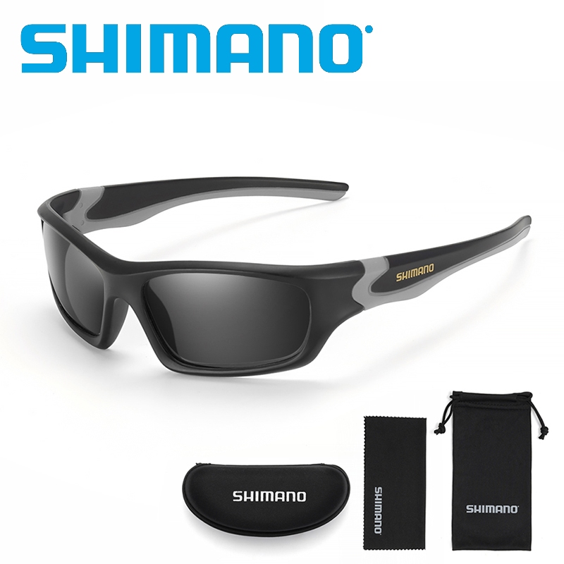 SHIMANO แว่นกันแดด ชิมาโน่ ไม่จํากัดเพศ คลาสสิกขับรถแว่นตากีฬาเดินป่ากลางแจ้งตกปลาแว่นตาโพลาไรซ์พร้อมกล่อง