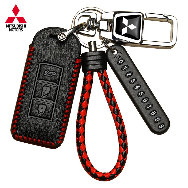 ของแท้หนัง TPU ฝาครอบพวงกุญแจสําหรับ Mitsubishi Mirage/Pajero/Attrage/Triton/Outlander/ASX Remote Key Case