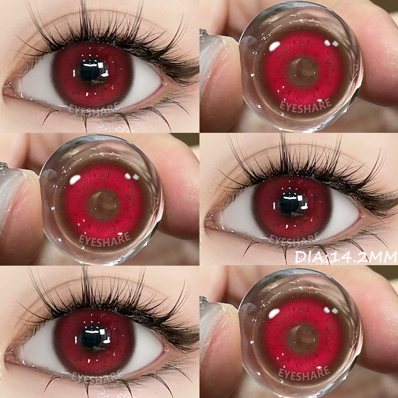 [จัดส่งจากประเทศไทย] Eyeshare คอนแทคเลนส์ สีแดง สําหรับดวงตา 1 คู่