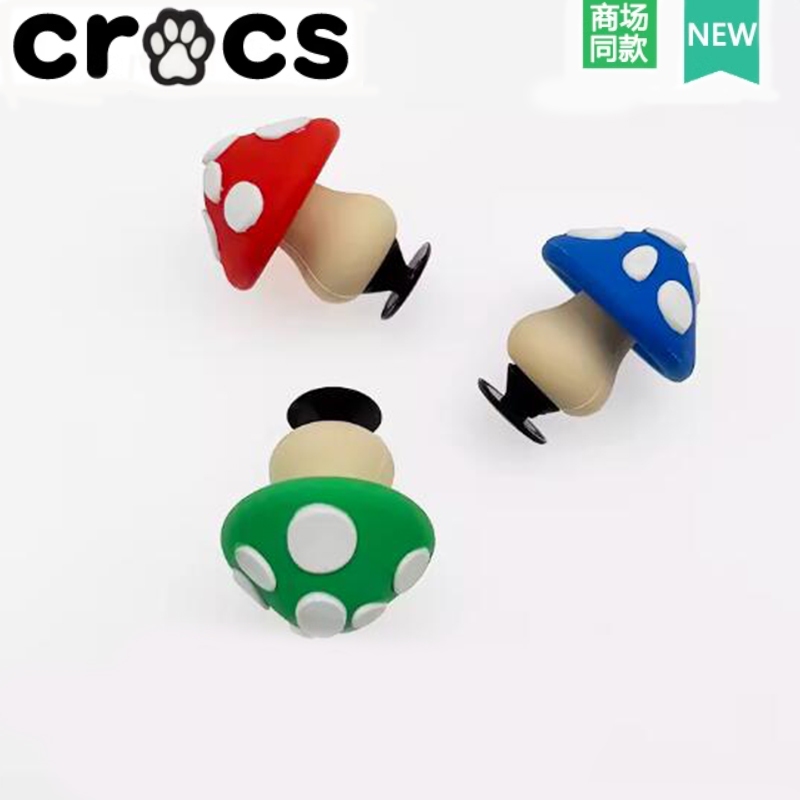 Crocs Crocs Zhibixing อุปกรณ์เสริมรองเท้าดอกไม้ 3D สามมิติน่ารักเห็ด Series ตกแต่งหัวเข็มขัด DIY รองเท้าหัวเข็มขัด