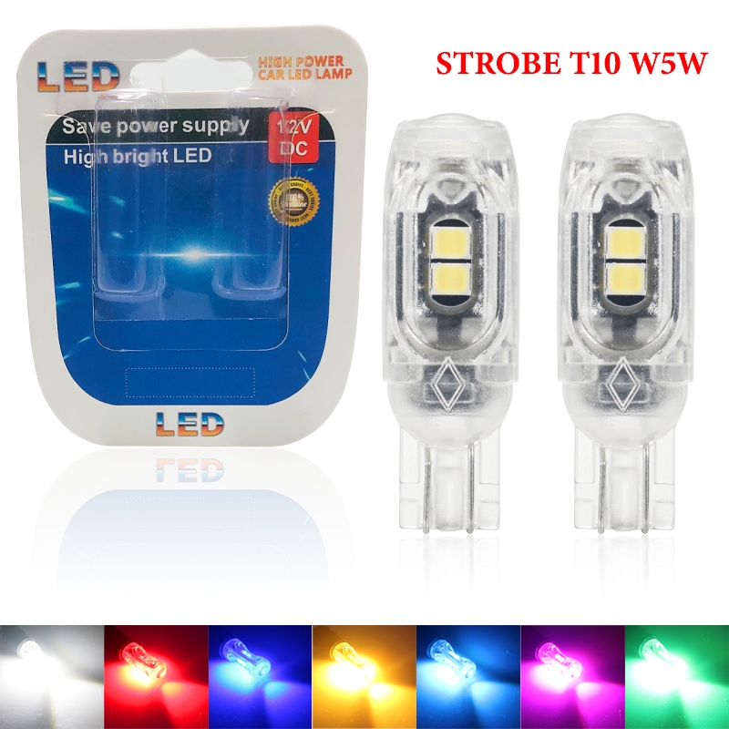 (ของแท้ดั้งเดิม) หลอดไฟ LED สว่างมาก T10 W5W กว้าง 3030 5SMD กระพริบ 12v การติดตั้งรถสว่างมาก T10 ไฟเลี้ยวรถจักรยานยนต์รุ่นล่าสุด