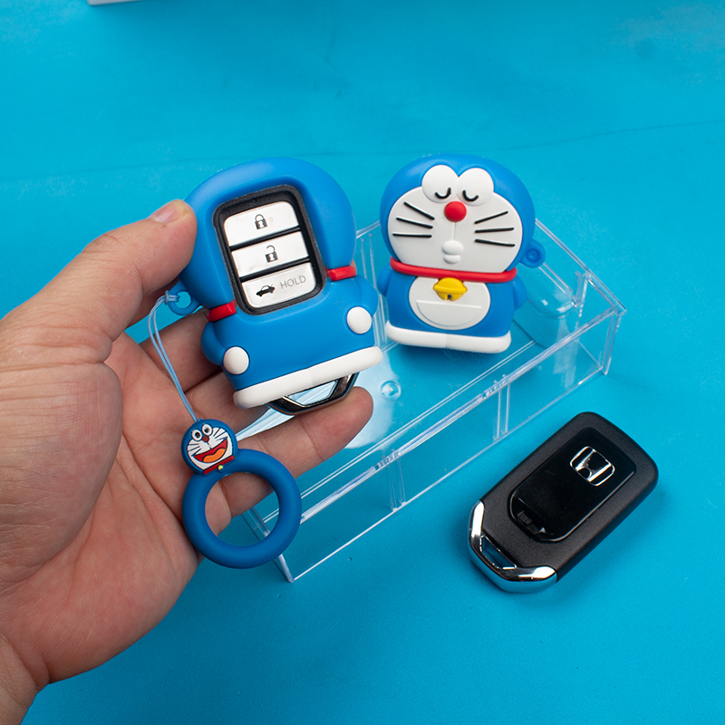 น่ารัก Doraemon กุญแจรถสําหรับ Honda City Civic BRV HRV CRV Accord Jazz อุปกรณ์เสริม Lady ของขวัญ