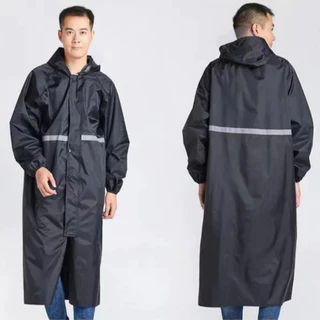 เสื้อกันฝนรถจักรยานยนต์ เสื้อกันฝนยาว เสื้อกันฝน ทนต่อการสึกหรอ พร้อมหมวก มีแถบสะท้อนแสง