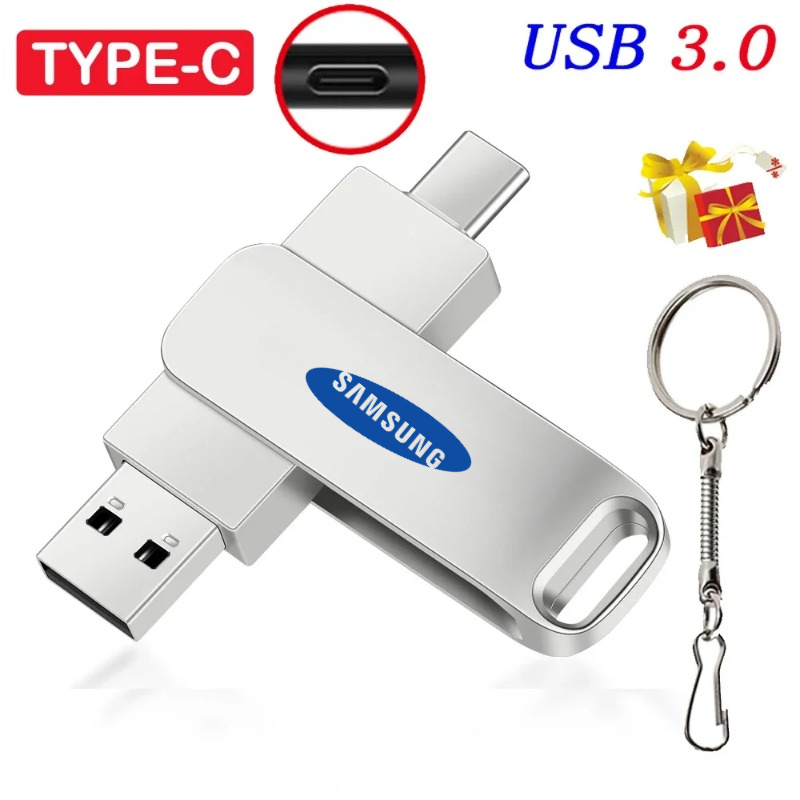 Samsung 16tb 8TBUSB 3.0 ไดรฟ์ปากกา 4tb 2TB 1TBความเร็วสูงโลหะ SSD Penderev CLE แบบพกพา USB แฟลชหน่วยความจํา USB Stick