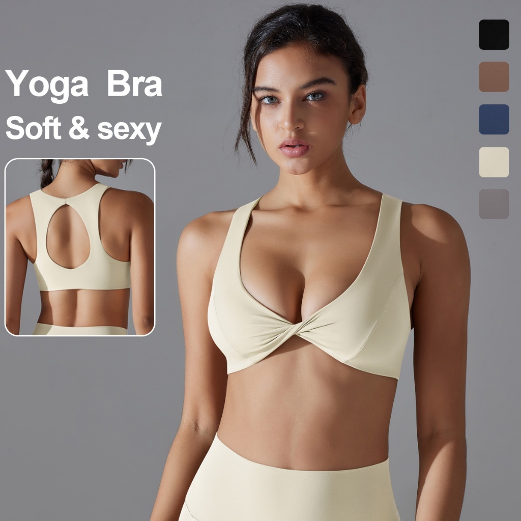 Nessaj ผู้หญิงกีฬา Bra เซ็กซี่โยคะ Bra Gym ออกกําลังกายฟิตเนส Bra แอโรบิกออกกําลังกาย Quick Drying Fitness Bra