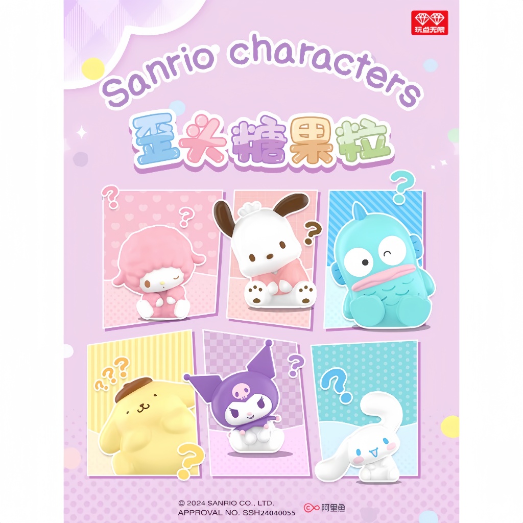 6 ชิ้น/ถุง Sanrio ตัวอักษร Tilted Head Series Collection กระเป๋าตาบอดตุ๊กตาของเล่นของขวัญวันเกิด