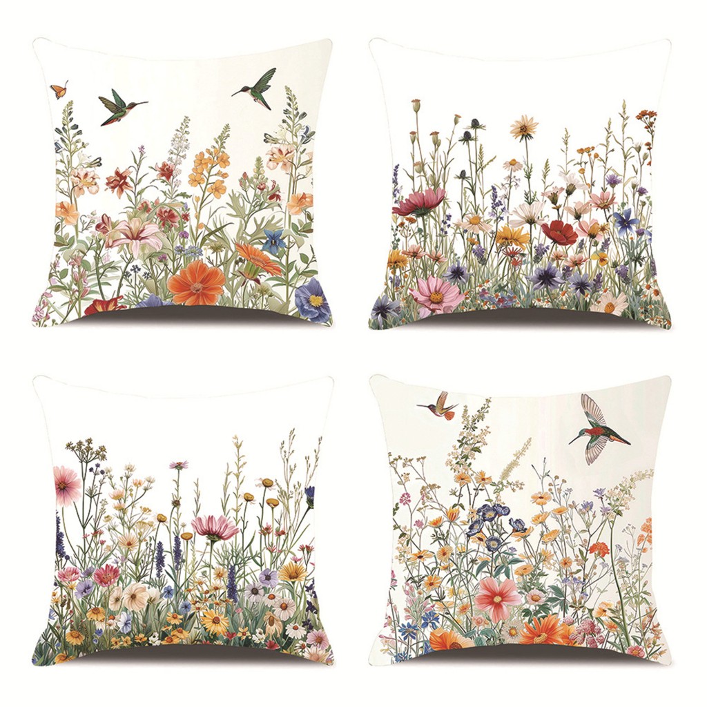 70×70.60×60.50×50.45×45.40×40.ปลอกหมอนดอกไม้ผ้าฝ้าย.decor home โซฟา bantal Case.Square Cantik สีหมอนข้างนอน