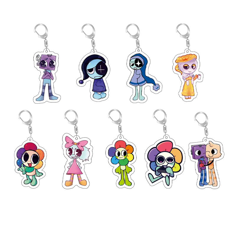 Dandy's World scraps พวงกุญแจอะคริลิคการ์ตูนอะนิเมะจี้กระเป๋าเป้สะพายหลังนักเรียนจี้กระเป๋า Accessor