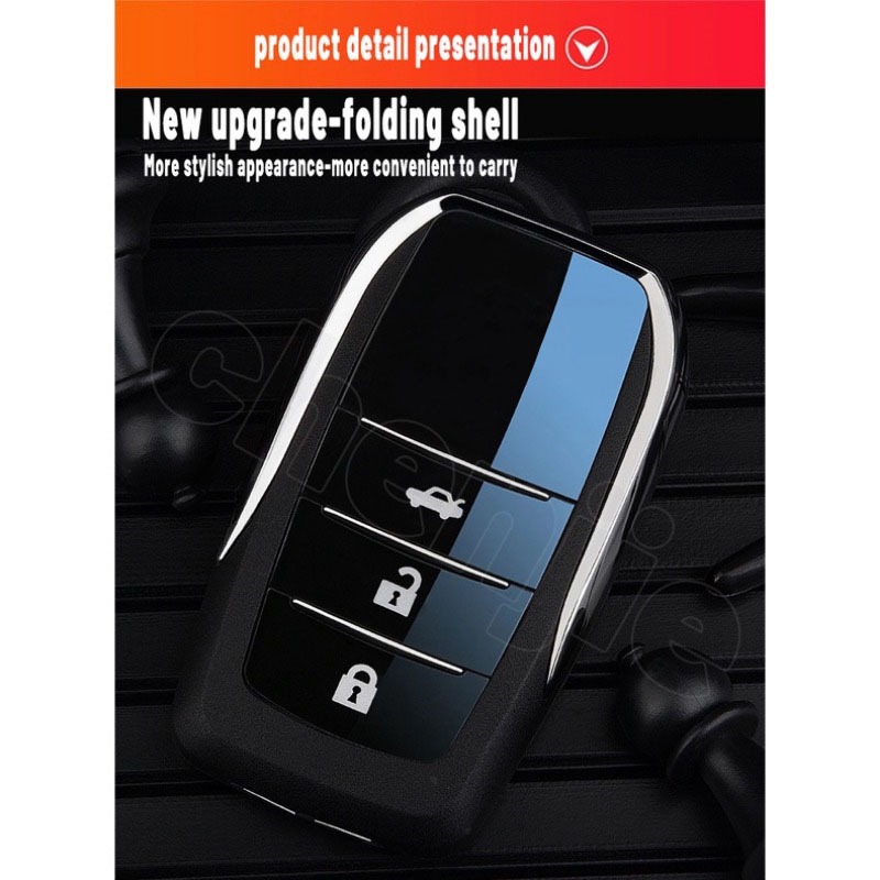 ดัดแปลงเคสกุญแจรถเข้ากันได้กับ Toyota Yaris/Yaris sport/Commuter/Vios - รูปที่ 2