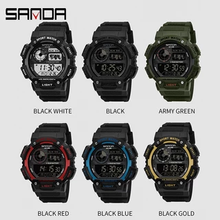 Sanda 6009/in stock รายการใหม่เดิมกันน้ำนาฬิกาดิจิตอลมัลติฟังก์ชั่นาฬิกาดิจิตอลผู้ชายแฟชั่นหรูหราผู้ชายนาฬิกาสันทนาการมัลติฟังก์ชั่