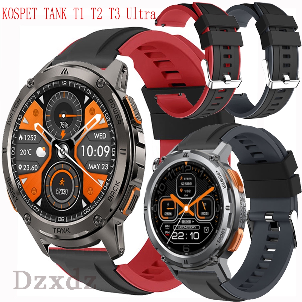 สาย KOSPET TANK T3 Ultra สายนาฬิกาข้อมือซิลิโคน แบบนิ่ม สําหรับ KOSPET TANK T2 T1 Ultra Smart Watch 
