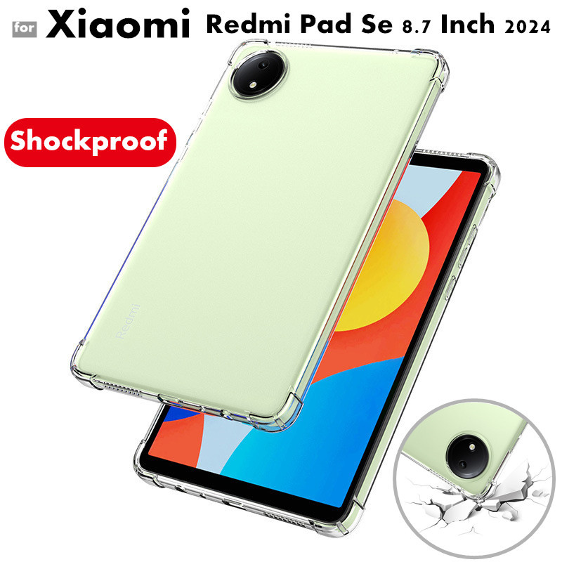 for Xiaomi Redmi Pad SE 4G 8.7 inch 2024 Case Transparent Air-bags Soft Silicone TPU Protection Shockproof Capa Fundas Shell