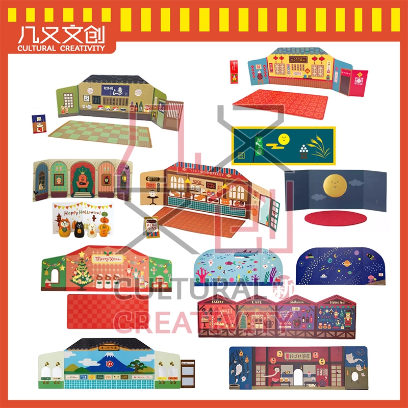 [Jy] DECOLE วัตถุขนาดเล็ก✿ง21-16 สไตล์ญี่ปุ่นของชําท่องเที่ยวแมวจักรวาลพื้นหลังกระดาษแข็งคริสต์มาสพื้นหลังบ้านชาพื้นหลังมหาสมุทรพื้นหลังกระดาษพื้นหลังคณะกรรมการสก์ท็อปตกแต่งลูกตุ้ม